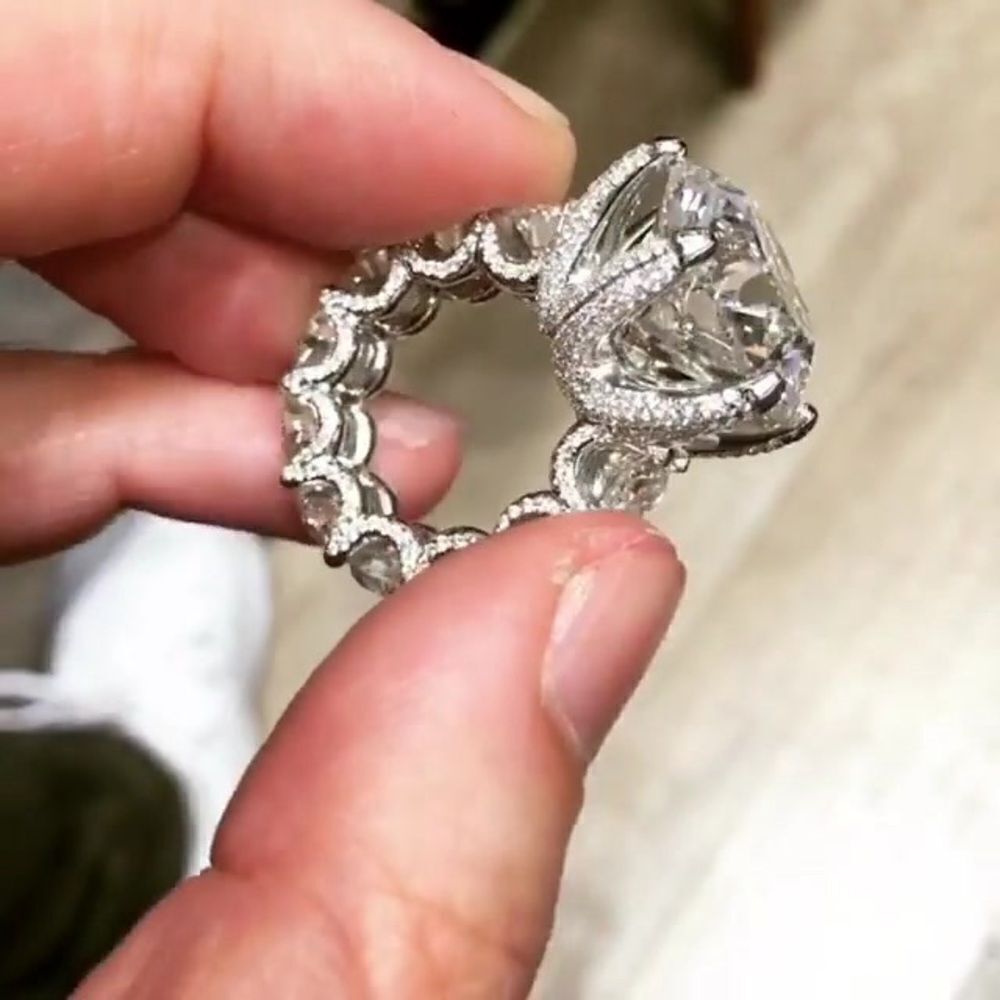 Silver Zirconium Eternity Ring-Sparkling Elegance - Picture 3 of 11